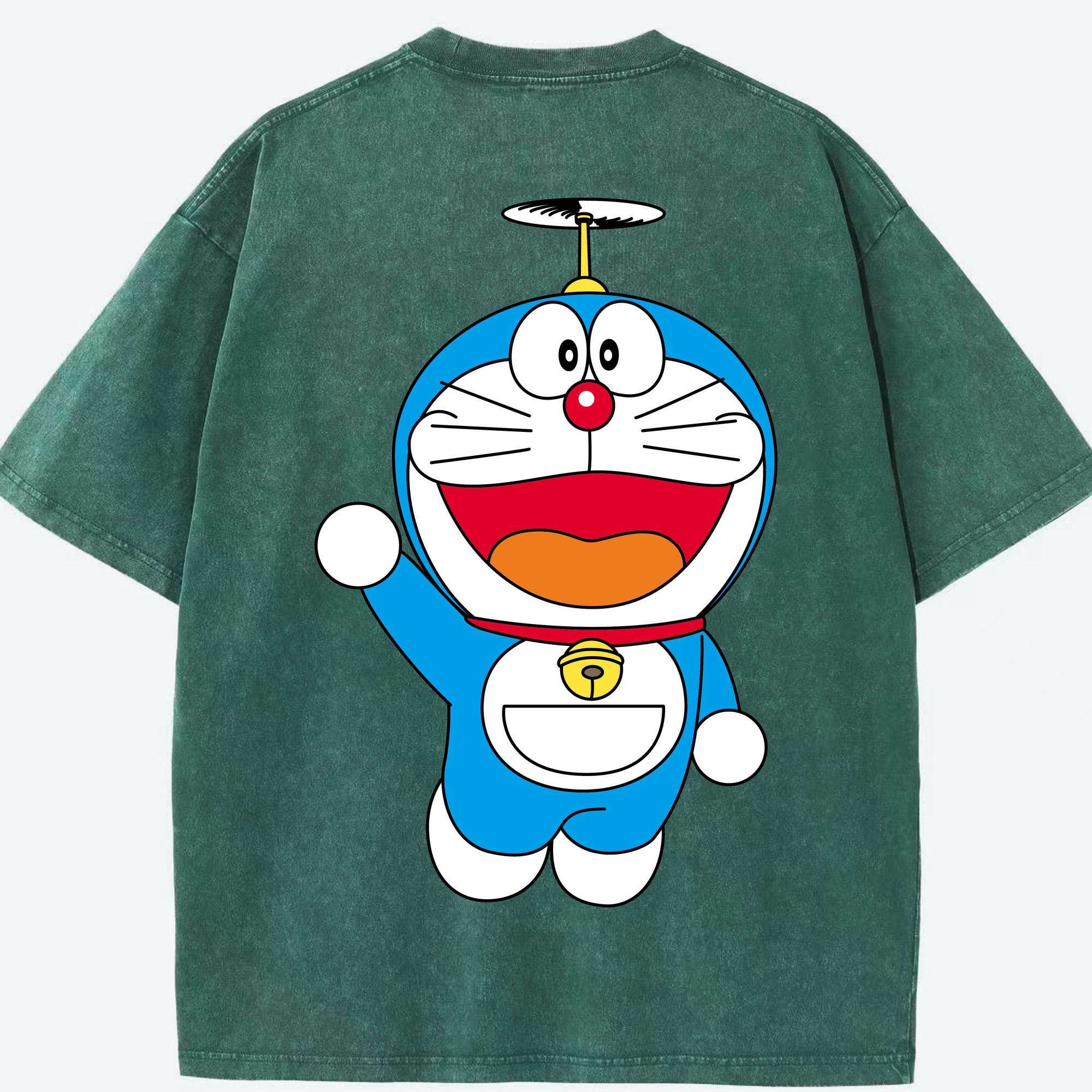 （画像用） ドラえもん Doraemon 綿100% ヴィンテージ風 半袖Tシャツ（背面プリント）